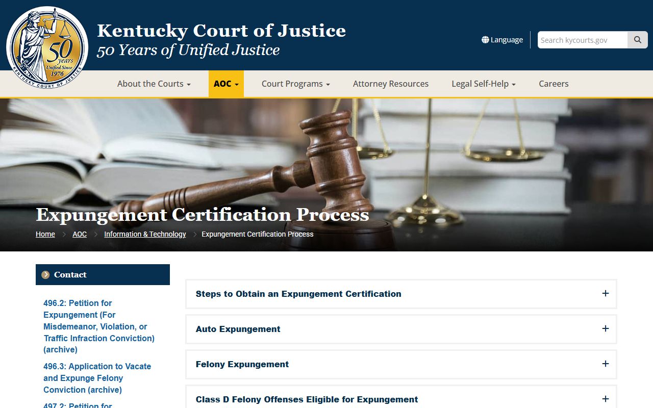 McLean County criminal court records Kentucky expungement source
