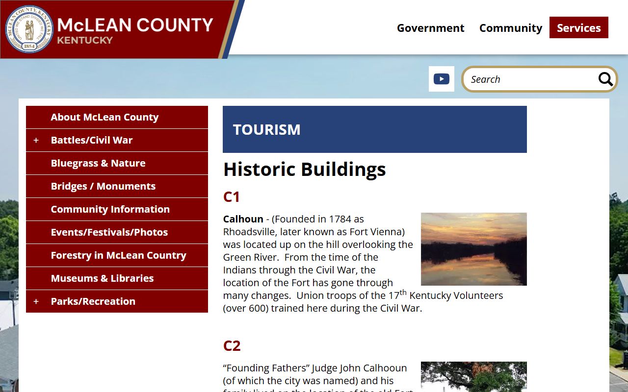 McLean County probate records courthouse history in Calhoun
